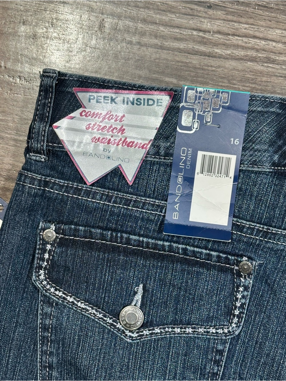 NWT BANDOLINO BOHEME Mykonos Wash Cuffed Cropped Jeans 16 - Picture 9 of 13